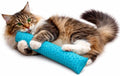 Catnip Kicker Toy for Indoor Cats – 15" Large Cat Kick Stick, 1 oz Potent Canadian Catnip, Durable Plush Cat Wrestling Toy, Turquoise - color: Turquoise