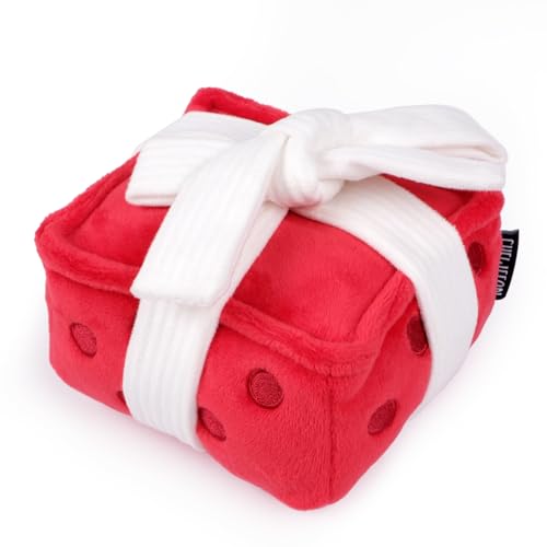 CHEWFFON Gift Box Snuffle Dog Toy, Interactive Treat Hiding Puzzle Toy - style: Gift Box