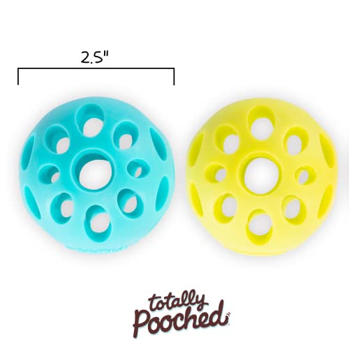 Messy Mutts Totally Pooched Huff n Puff Ball, 2.5 Inch, Puzzle, Teal - color: Teal