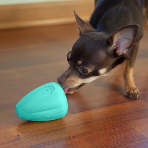 Chew King by Mammoth Premium Treat Dispensing Dog Toy, Durable Natural Rubber Chew Toy, Safety Air Vent, Interactive Enrichment Toy for Aggressive Chewers, Medium Pack of 2- Teal - color: 2-Pack Treater (Teal), size: Medium