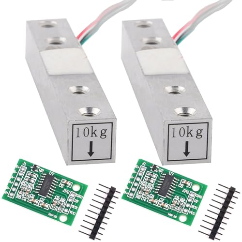 Load Cell 10kg loadcell Load Cells kit Load Cells Weight Sensor + HX711 A/D Weighing Sensor Module 2sets for DIY Kitchen Scale