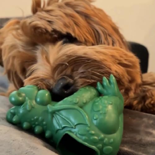 Yeti Puff & Play Interactive Dog Toy, Nugget Treat Dispenser, Green Dragon - color: Green - Dragon