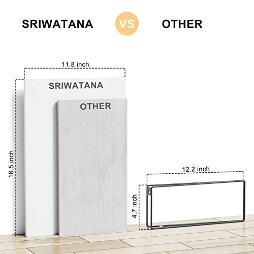 SRIWATANA Deep Floating Shelves for Wall 16''W x 12''D, Wide Shelves White - color: White