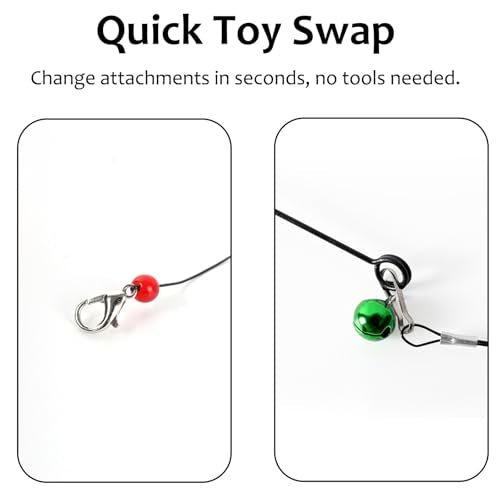 Cat Wand Toy, 4PC Flying Bug Toys for Cats(4PC Bug Refills) - size: 4PC Insects Refills
