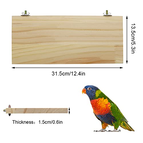Litewoo Parrot Bird Wood Perch Platform Large Stand Shelf for Budgie, 1PC - size: 1PC