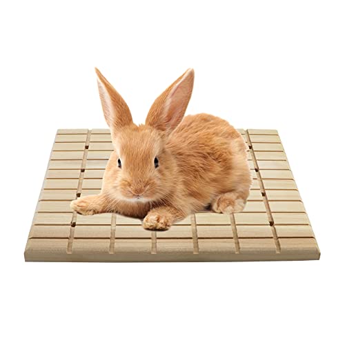 Litewoo Rabbit Scratch Board Claws and Teeth Care Chew Toys Bunny Wood Pad - color: A 10.63x7.87 inch