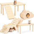 BreezeHug 4 Pcs Hamster Cage Accessories Hamster Platform Toy, L-Shaped - style: L-shaped