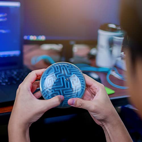 Sumind 4 Pcs 3D Maze Ball Game Toys for Kids, Blue, Orange - color: Blue, Orange