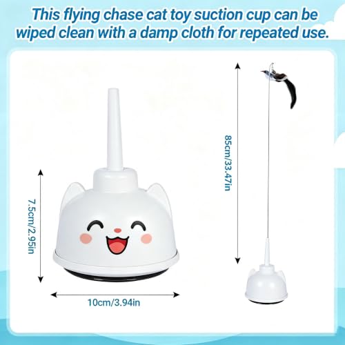 Interactive Cat Toys for Indoor Cats Toy Wand 360°Automatic Moving Cat Toys - color: White