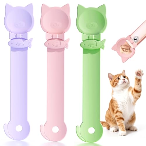 WRW Cat Treat Spoons for Lickable Treats and Wet Food, 3 Pcs