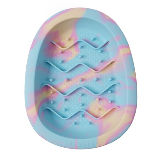 CHEWFFON Dog & Cat Lick Mat Bowls with Suction Cups, Rainbow - color: Rainbow, size: Large