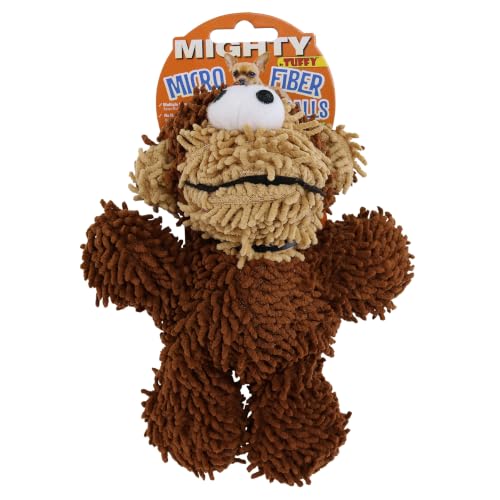 MIGHTY® 2 Pack Microfiber Small Monkey Dog Toys - color: 2PK Brown Monkey