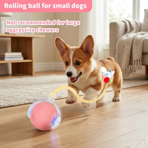 Cat Toys for Indoor Cats Smart Automatic Ball Moving Chase Dogs Toy, Pink - color: B3-Pink Dragonfly