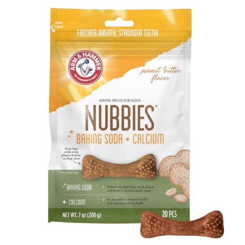 Arm & Hammer Nubbies Dental Treats, Chicken Flavor, 20 Count Bag, 4-Pack - size: 7 Ounce (Pack of 4)