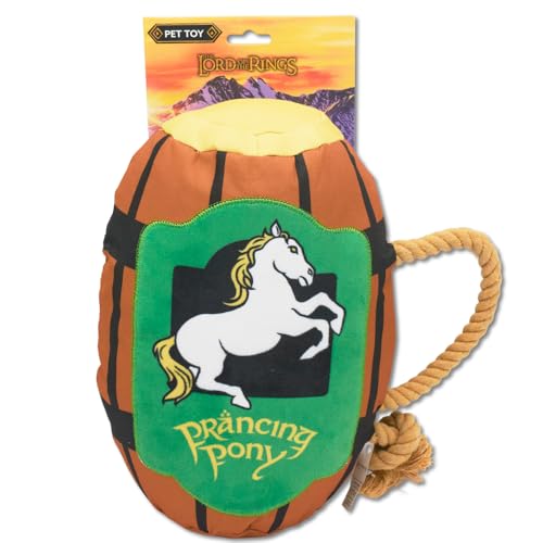 Buckle-Down The Lord of the Rings Squeaky Plush Dog Toy for Large, Medium & Small Dogs, Prancing Pony Pint Mug, 6.5" x 8" - color: Prancing Pony Pint Mug
