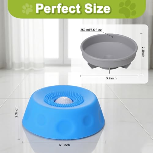 Slow Feeder Dog Lick Sphere Bowl, Non-Slip Lick Toy for Liquid Treat