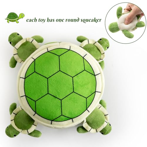 Hollypet Squeaky Hide and Seek Dog Toys for Small and Medium Dogs, Turtle - style: Turtle