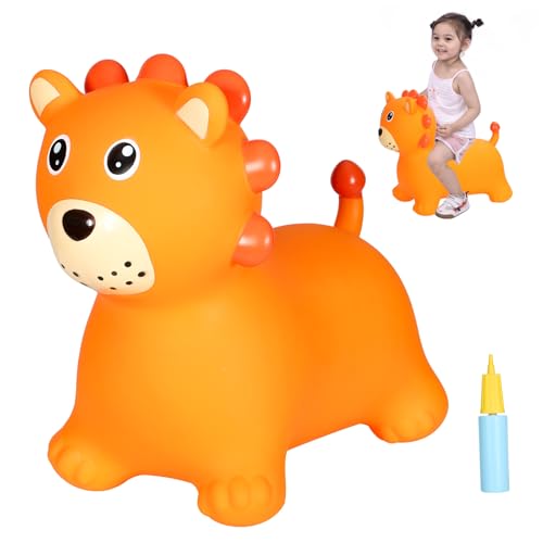 INPANY Bouncy Horse, Lion Hopper Toys for Indoor & Outdoor Fun - color: Lion