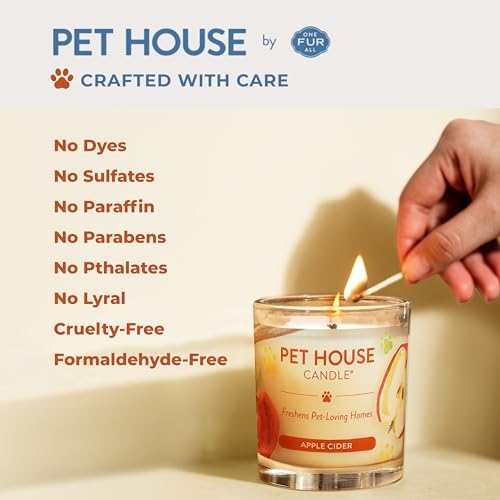 Vanilla Sandalwood Candle Pet Friendly Plant-Based Wax, Pet House - color: Vanilla Sandalwood, size: Pack of 1