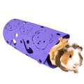 Guinea Pig Tunnel, Washable Felt Hideout, Cavyhead Design，Purple - color: Purple