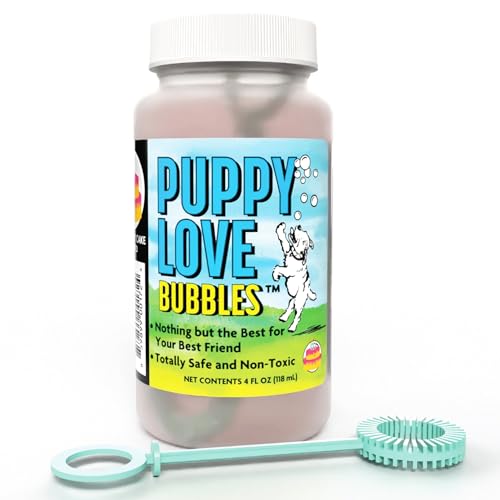 Atomic Bubbles: Puppy Love Bubbles: Birthday Cake Scented 2 Pack - 4oz Bottles, Dog Interactive Toy, Pet Safe, Non-Toxic, Indoor/Outdoor, Long Lasting - style: Birthday Cake