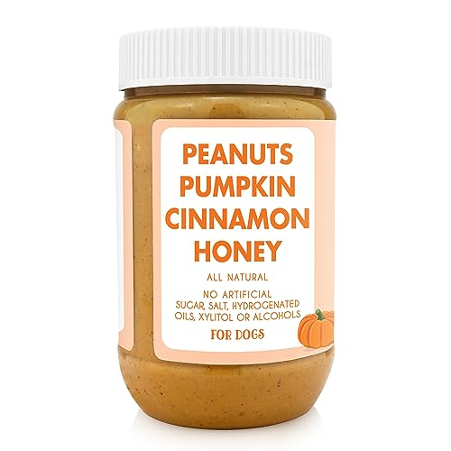 Pumpkin Pup Buddy BUDDER, 100% Natural Dog Peanut Butter, Healthy Peanut Butter Dog Treats, Made in USA, (17oz Jars) - size: 1.06 Pound (Pack of 1)