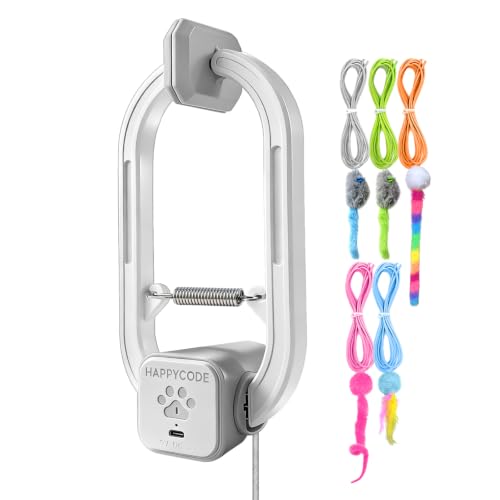 Automatic Interactive Cat Toy for Indoor Cats, Doorway Cat Kittens Toys - color: Grey