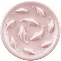 Slow Feeder Bowl for Cats and Small Dogs,Cilkus Fish Pool Design, Fun Interactive Bloat Stop Puzzle Feeder Bowl Healthy Eating Diet Made of Melamine Food Grade Material Dishwasher Safe (Pink) - color: Pink