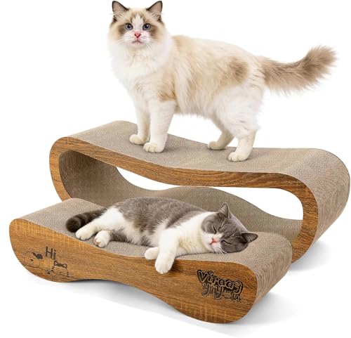 Cat Scratcher, 2 in 1 Cardboard Cat Scratchers for Indoor Cats Scratch Pad - size: 70CM