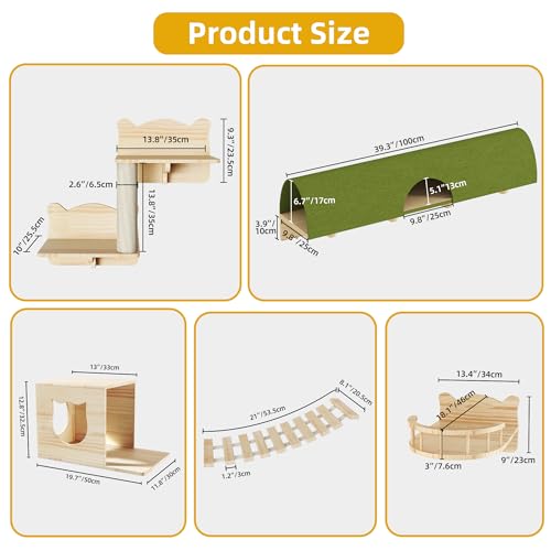 Cat Wall Shelves, 16-in-1 Cat Wall Furniture Set w/Tunnel & Bridge - color: Burlywood, size: 16 Piece Set