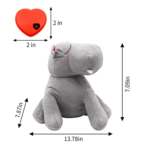 Puppy Heartbeat Toy with Heartbeat Sleep Aid Dog Anxiety Relief Toy(Gray) - color: gray