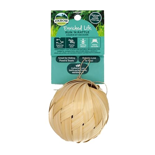 Oxbow Run & Rattle, Rabbit & Guinea Pig Chew Toy, Bunny Enrichment Toy