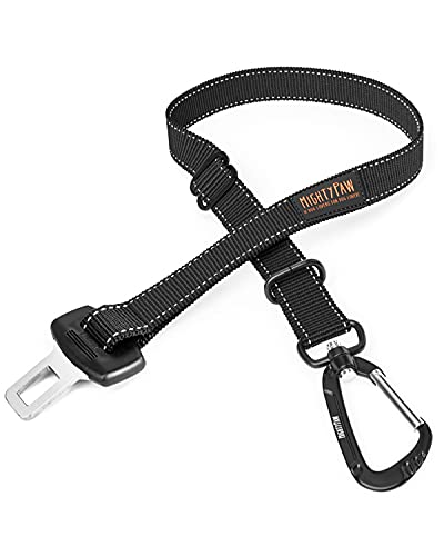 Mighty Paw Dog Seat Belt for Car, Heavy-Duty Aviation Aluminum Carabiner - style: Buckle Attachment (Most Popular)