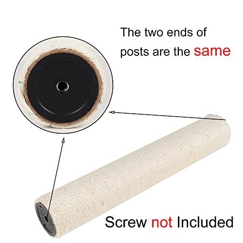 Dimaka Cat Scratching Post Replacement Pole, Cardboard and Sisal, 13.4in, 34cm - size: 13.4 in