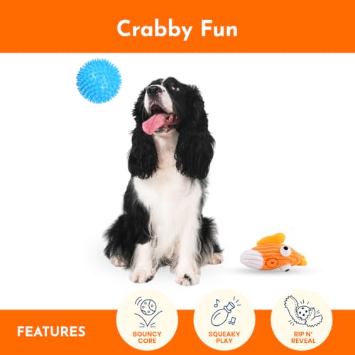 Dog Toys for Small Dogs, Squeak Plush Dog Toy with Crinkle Fins for Medium Breeds, Tough Stuffed Animal Puppy Chew Toys for Teething, Interactive Pet Supplies to Keep Them Busy - color: Fish