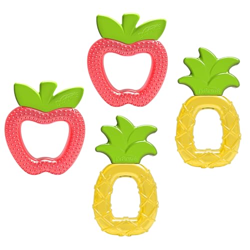 Dr. Brown's Aqua Cool Water-Filled Teether, Apples and Pineapples, 4-Pack - color: Apples + Pineapples