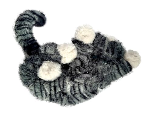 Plush Heartbeat Toy - Calming Anxiety Relief Toys for Puppies and Kittens - Heartbeat in a Soft Comforting Pet Plush for Dogs and Cats (Grey Stripe) - color: Grey Stripe