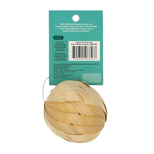 Oxbow Run & Rattle, Rabbit & Guinea Pig Chew Toy, Bunny Enrichment Toy