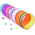 SweHouse Colorful Play Tent Tunnel for Babies, Toddlers, Kids - with Mesh Windows, Indoor Outdoor Pop Up Tunnel Toy Gift - style: Pink