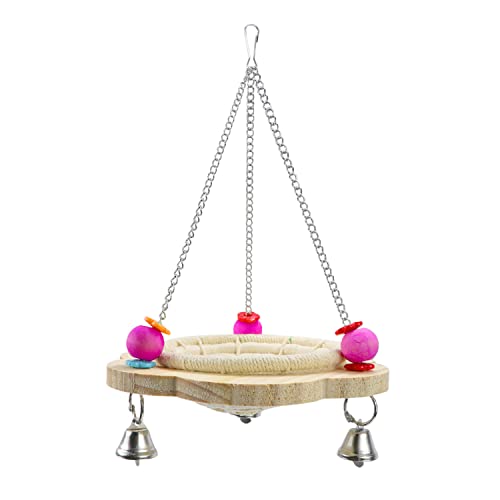 Wontee Bird Nest Parrot Breeding Nest Bed Bird Hanging Swing for Budgies Parakeets Conures Cockatiels Caique Senegal Parrot (Cotton Rope) - color: Cotton Rope