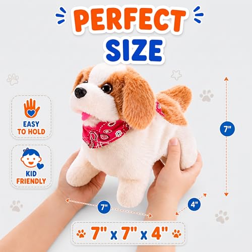 Liberty Imports Flip Over Puppy - Battery Operated Mechanical Jumping Little Pet Dog - Flipping Toy that Somersaults, Walks, Sits, Barks for Toddlers & Kids