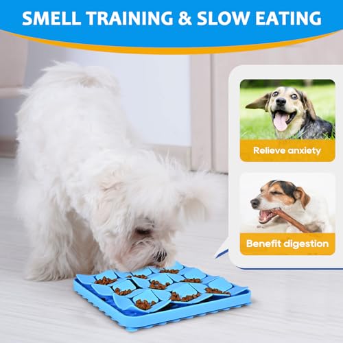 Silicone Snuffle Mat for Dogs 2 Pack, Blue & Purple