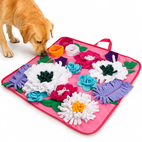 Vextronic Snuffle Mat for Dogs, Large Breed Slow Feeder Interactive Toy - color: Pink