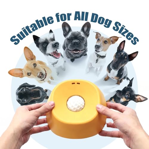 SOOPLEU Lick and Roll Bowl for Dogs – No-Mess Slow Feeder for Bone Broth, Yogurt & Supplements | Lick and Roll Bowl with Anti-Spill Rolling Ball | for Senior Dogs, New Puppies & Post-Op Nutrition