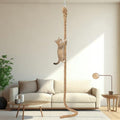 2" x9.8Ft Cat Climbing Rope with Hook, Natural Sisal Ceiling & Wall - size: 9.8FT