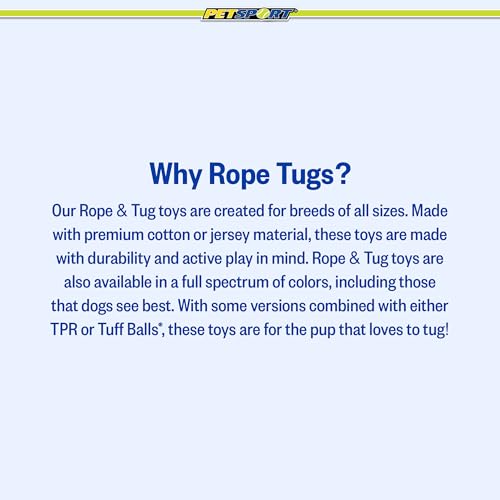 PetSport Mega Tuff Ball Tug Dog Toy - Mega Tennis Balls for Large Dogs, Dog Tug Toys, Great for Boredom & Aggressive Chewers, Dog Toy, Certified Non-Toxic, Won’t Wear Down Teeth - 6" - size: 6 inch (Pack of 1)