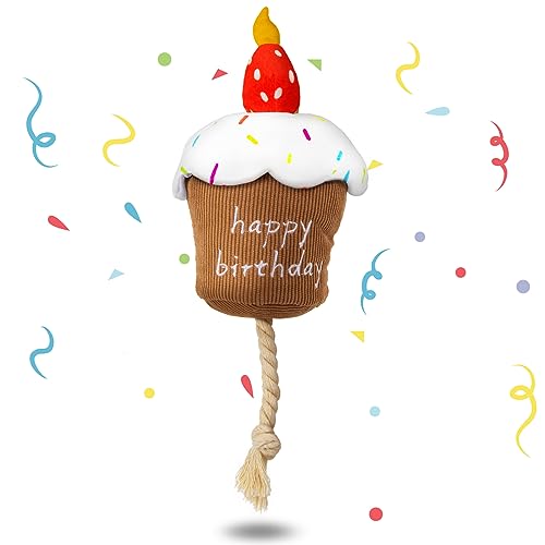 Dog Birthday Toy, Squeaky Birthday Cake Gift for Small Medium Dogs - style: Birthday Cake