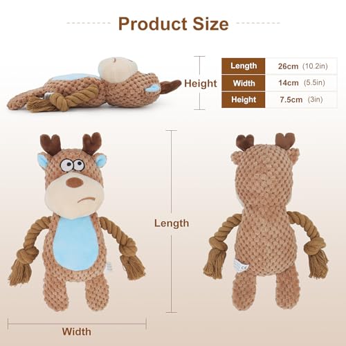 Dog Toys, Dog Squeaker Toys with Crinkle Paper (Camel-Colored Elk) - color: Camel-Colored Elk