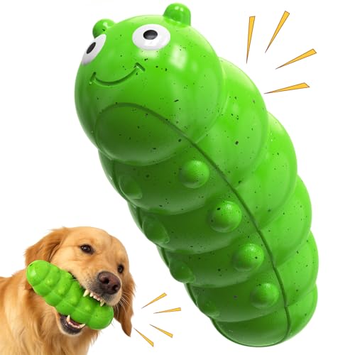 Indestructible Dog Chew Toys for Aggressive Chewers Medium Large Dogs - color: Green Chubby