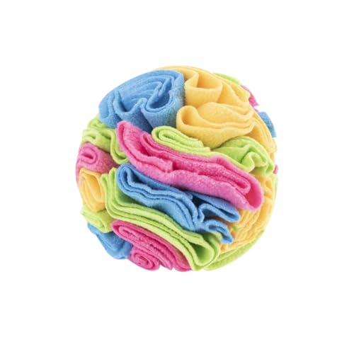 Pet Snuffle Ball for Small Dogs, Washable Reusable Dogs Training Stress Relief Dog Enrichment Toys Treat Tools (Candy) - color: Candy